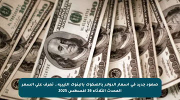 صعود جديد في أسعار الدولار بالصكوك بالبنوك الليبية.. تعرف على السعر المحدث الثلاثاء 26 أغسطس 2025